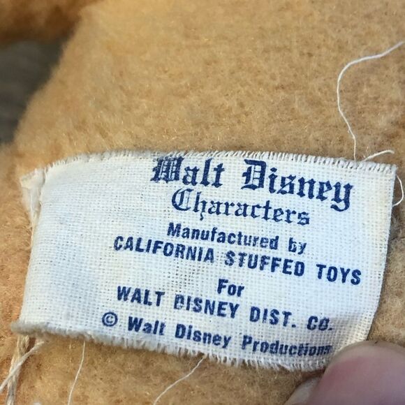 Lot Of Two Vintage Winnie The Pooh Stuffed Animal Plush Walt Disney Productions - Picture 7 of 11